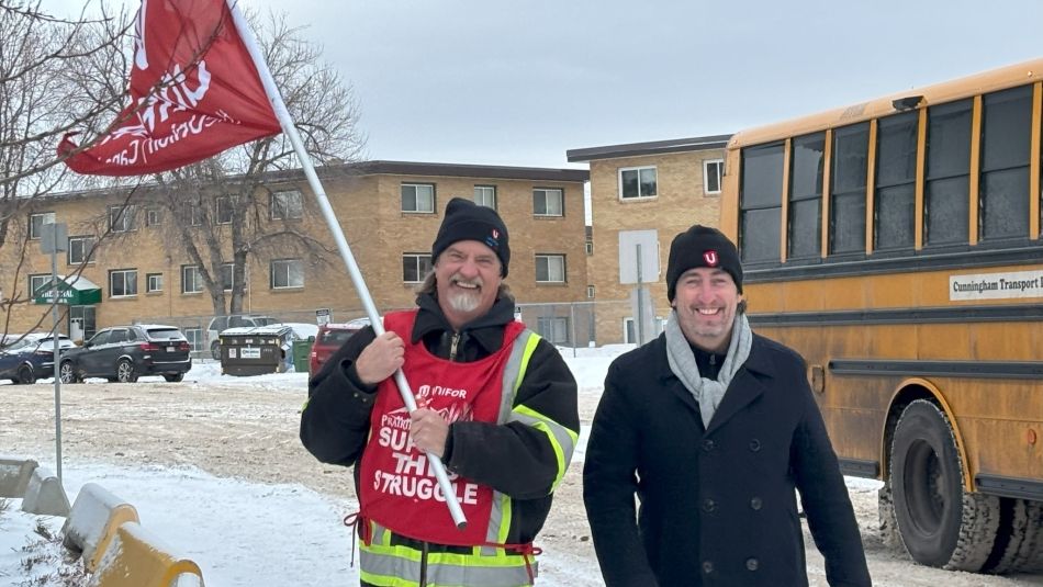 Gavin and Guy at a CUPE picket line
