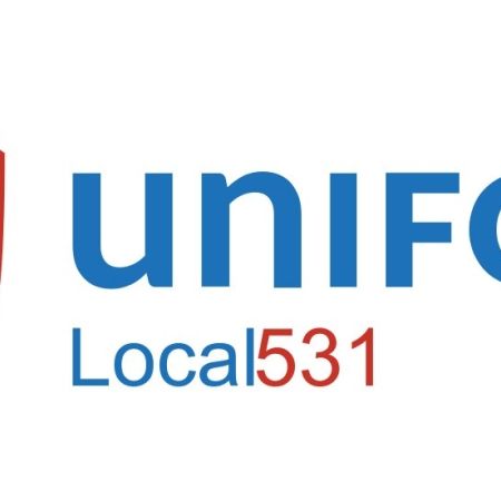 The image is of Unifor Local 531 logo in red and blue colours